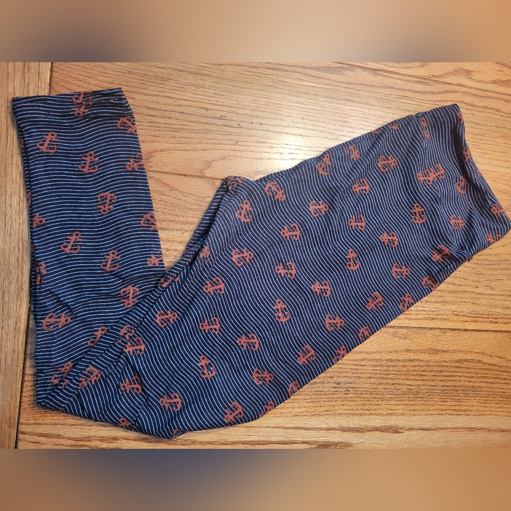 Nautical Anchor Print Leggings